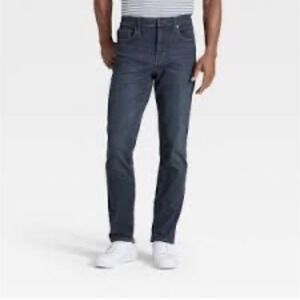 Goodfellow & Co Slim Fit Jeans Mens 34x32 Dark Wash Blue Comfort Wear Denim NWT